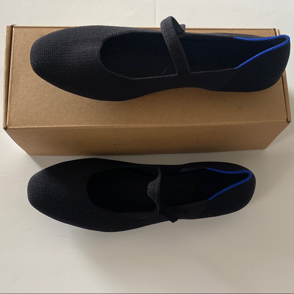Rothy's Black and Blue Casual Loafers